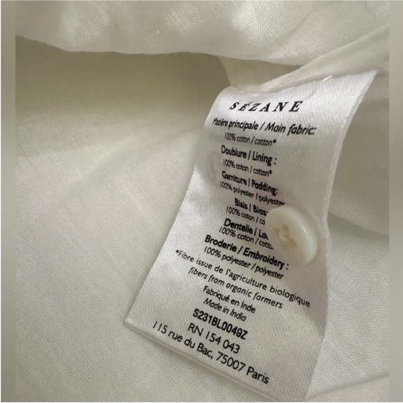 RARE Sezane X Sea NY Axel Blouse Jacket Quin Patchwork - Picture 7 of 7